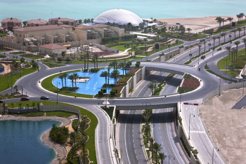The Pearl Qatar, CP/2-1 Roads and Infrastructure Works. Créditos: jandp-group.com