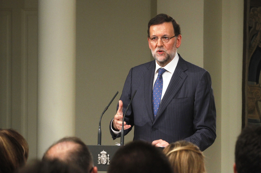 El presidente del Gobierno, Mariano Rajoy, comparece en rueda de prensa posterior al Consejo de Ministros donde se aprueban los PGE-2016. Fuente: lamoncloa.gob.es